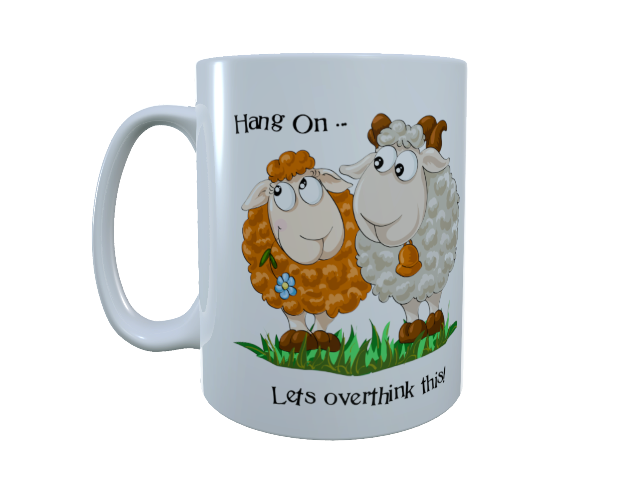 Sheep Ceramic Mug - Hang On ... Lets Overthink This